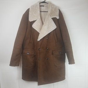 Zara Brown Shearling Coat
